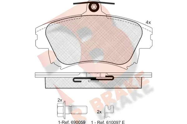 Brake Pad Set, disc brake (RB1236-208)