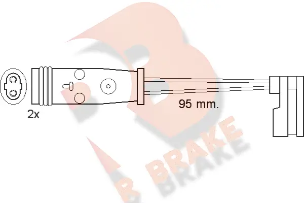 Warning Contact, brake pad wear (610370RB)