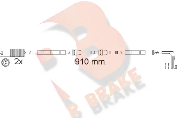 Warning Contact, brake pad wear (610540RB)