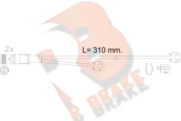 Warning Contact, brake pad wear (610613RB)