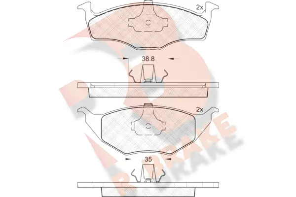 Brake Pad Set, disc brake (RB1373)