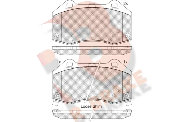Brake Pad Set, disc brake (RB2132-200)