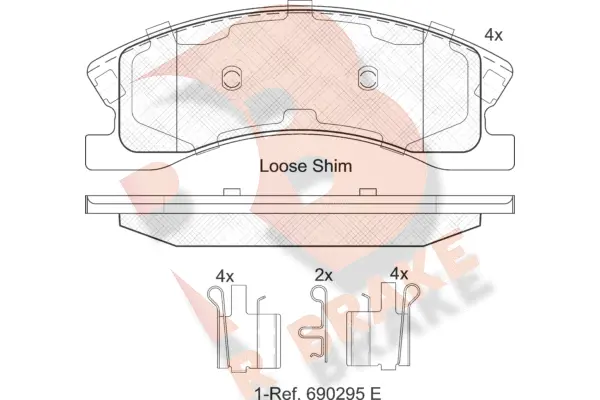 Brake Pad Set, disc brake (RB2075)