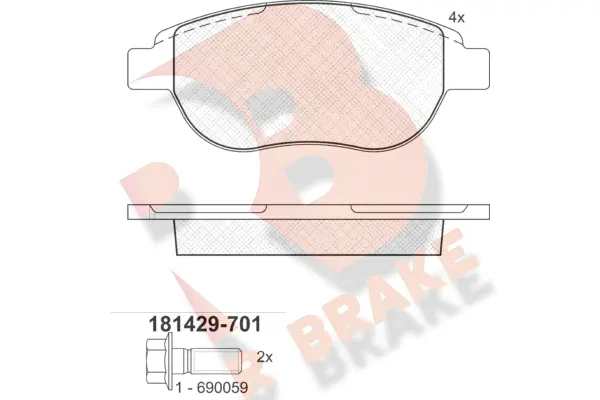 Brake Pad Set, disc brake (RB1429-701)
