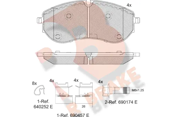 Brake Pad Set, disc brake (RB2395)