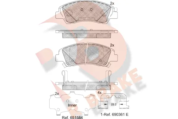 Brake Pad Set, disc brake (RB2178-233)