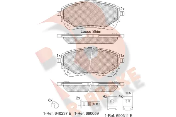 Brake Pad Set, disc brake (RB2372)