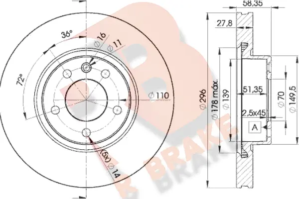 Brake Disc (78RBD21134)