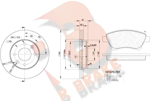 Brake Kit, disc brake (3R15796572)