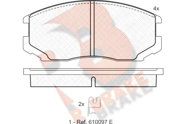 Brake Pad Set, disc brake (RB1129)