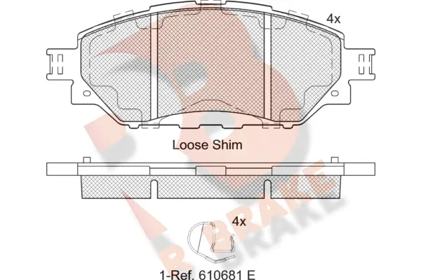 Brake Pad Set, disc brake (RB2252)