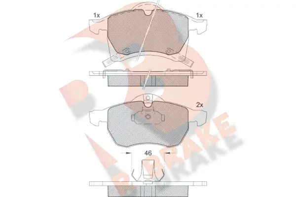 Brake Pad Set, disc brake (RB1248)