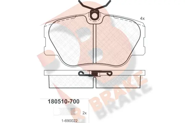 Brake Pad Set, disc brake (RB0510-700)
