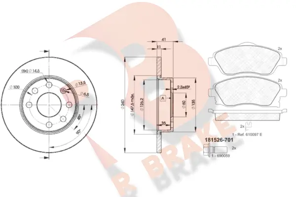 Brake Kit, disc brake (3R15269020)