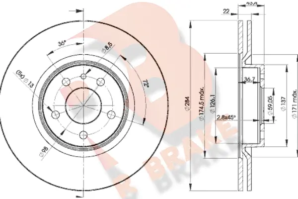 Brake Disc (78RBD21548)