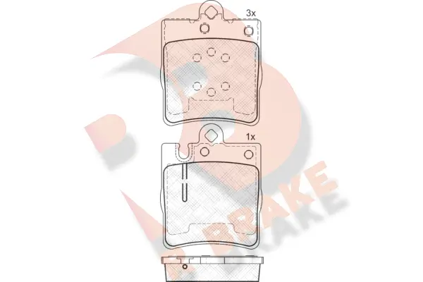 Brake Pad Set, disc brake (RB1312)