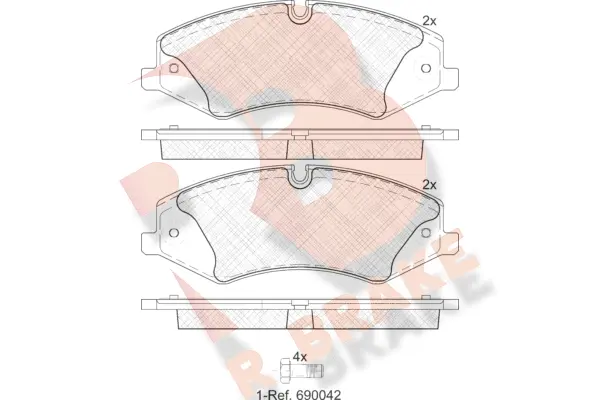 Brake Pad Set, disc brake (RB1957)