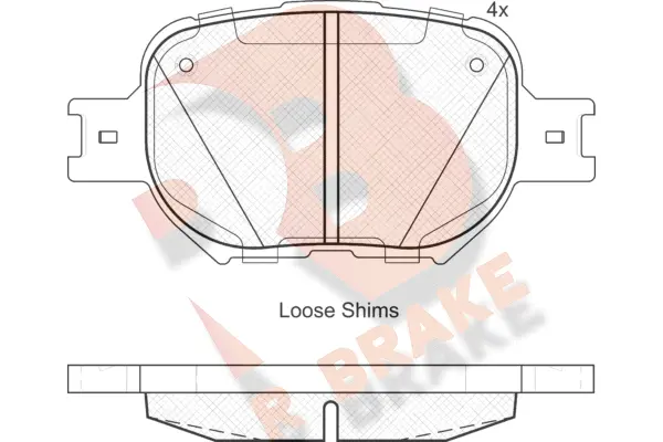 Brake Pad Set, disc brake (RB1704)