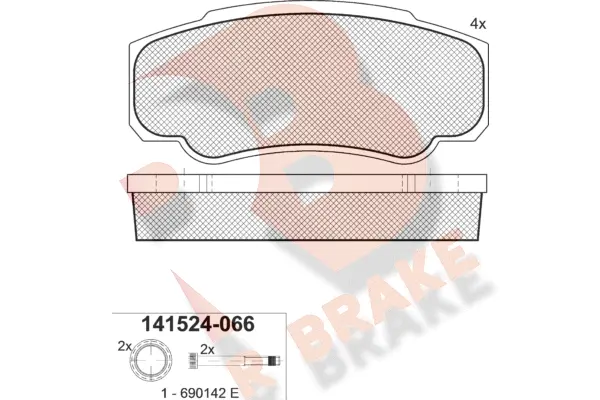 Brake Pad Set, disc brake (RB1524)