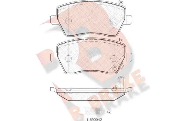 Brake Pad Set, disc brake (RB1748)