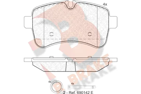 Brake Pad Set, disc brake (RB1837)