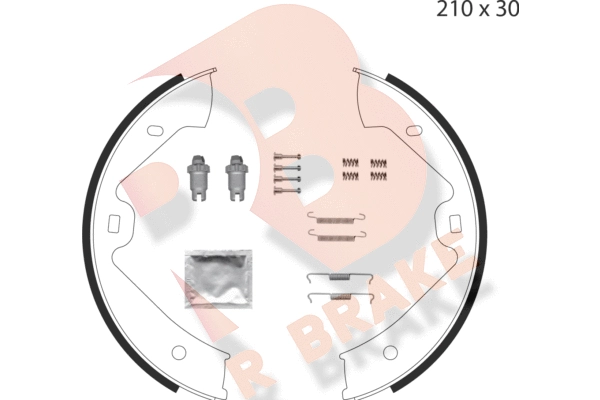 Brake Shoe Set, parking brake (79RBPB4029)