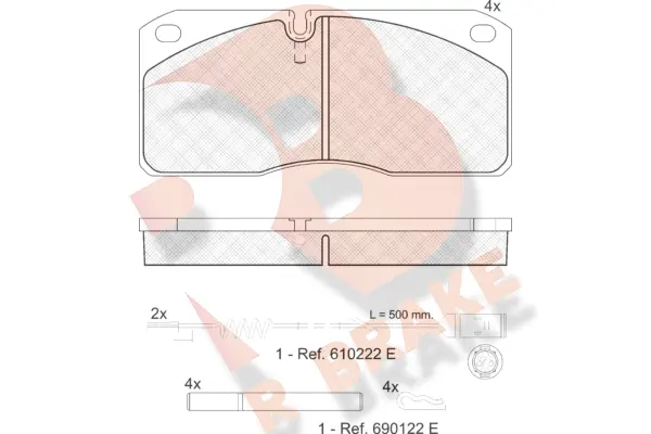 Brake Pad Set, disc brake (RB1078-110)