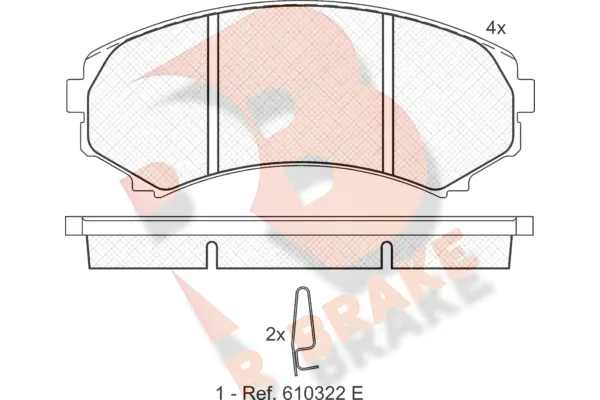 Brake Pad Set, disc brake (RB1374)