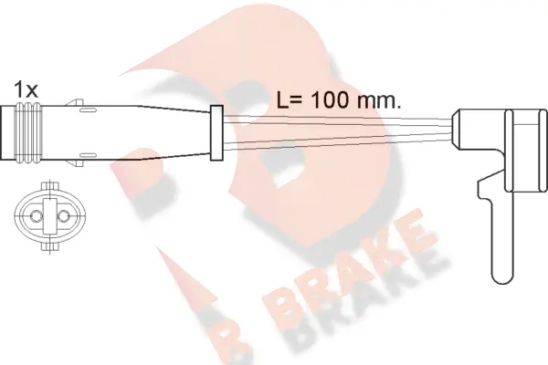 Warning Contact, brake pad wear (610323RB)