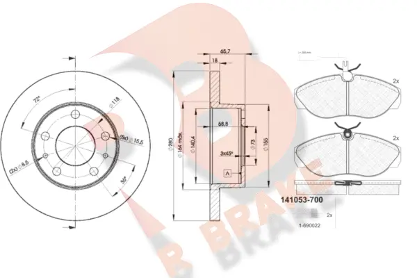 Brake Kit, disc brake (3R10534680)