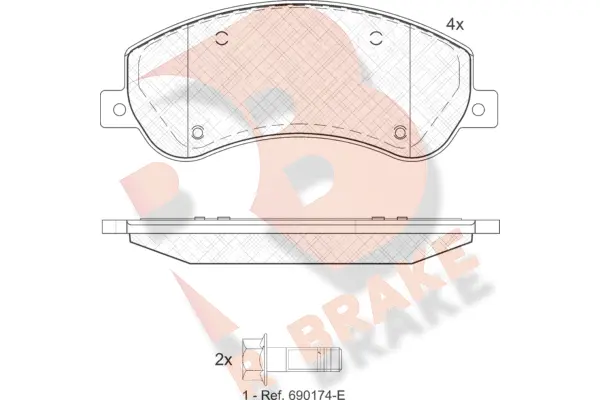 Brake Pad Set, disc brake (RB1793-204)