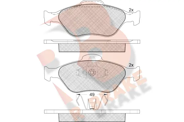 Brake Pad Set, disc brake (RB1343)