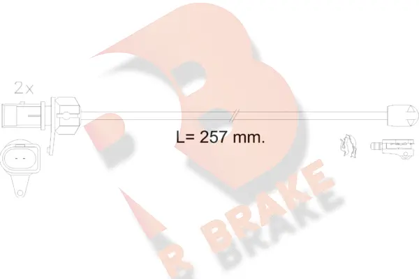 Warning Contact, brake pad wear (610609RB)
