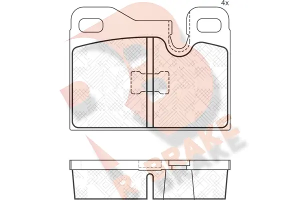 Brake Pad Set, disc brake (RB1624)