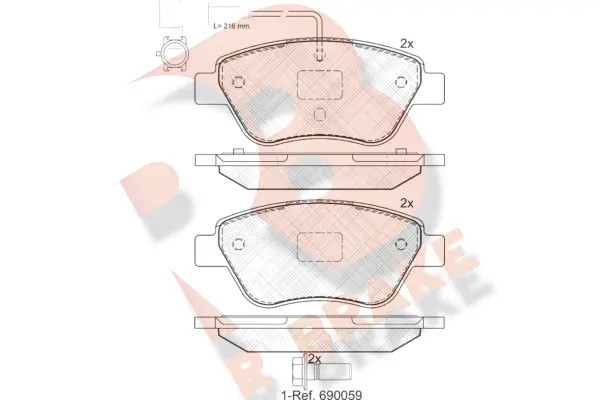 Brake Pad Set, disc brake (RB1444-203)