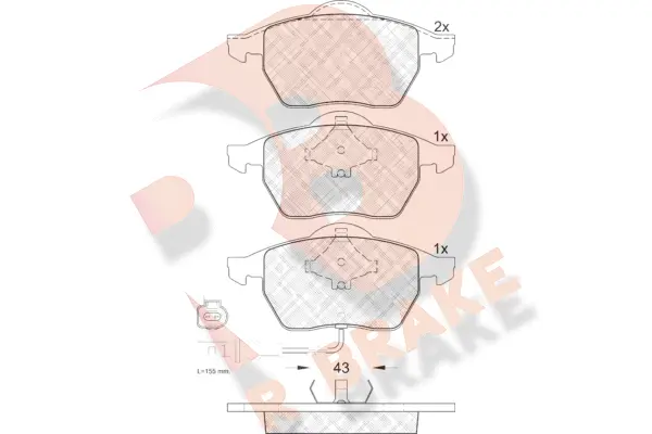 Brake Pad Set, disc brake (RB1396)