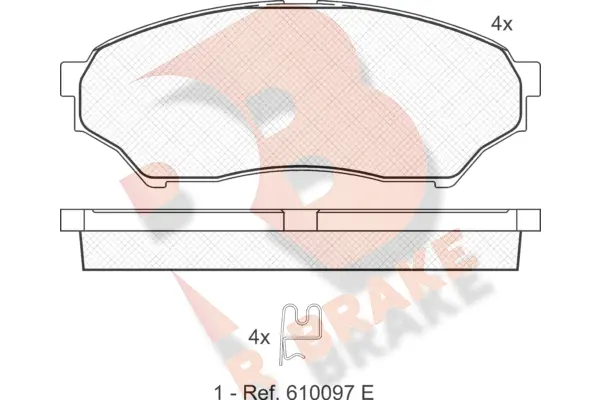 Brake Pad Set, disc brake (RB1443)