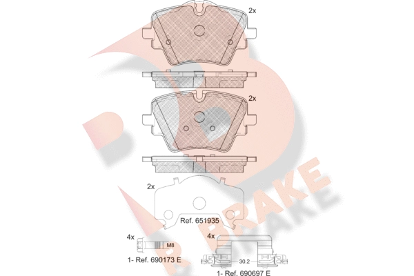 Brake Pad Set, disc brake (RB2472)