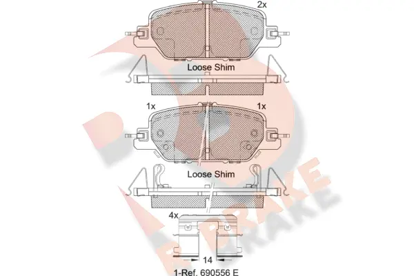 Brake Pad Set, disc brake (RB2323)