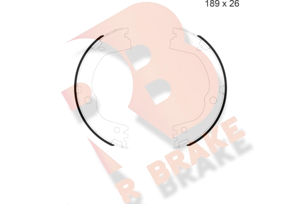 Brake Shoe Set, parking brake (79RBPB4054)