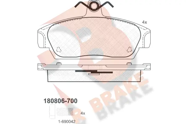 Brake Pad Set, disc brake (RB0806-700)