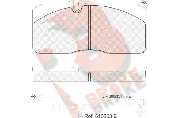 Brake Pad Set, disc brake (RB1088-120)