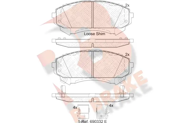 Brake Pad Set, disc brake (RB2140)