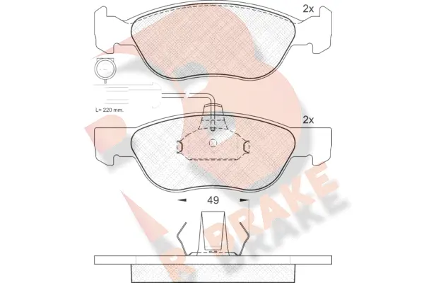 Brake Pad Set, disc brake (RB1243)