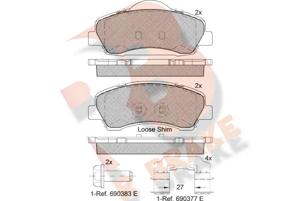 Brake Pad Set, disc brake (RB2131-067)