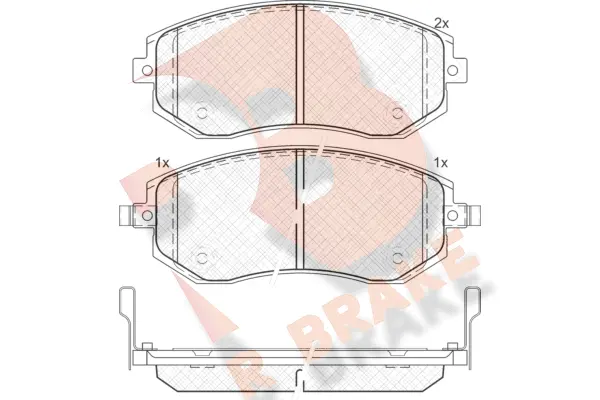 Brake Pad Set, disc brake (RB1717)