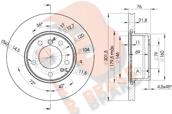 Brake Disc (78RBD18040)