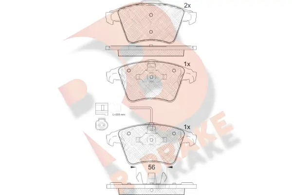 Brake Pad Set, disc brake (RB1778)