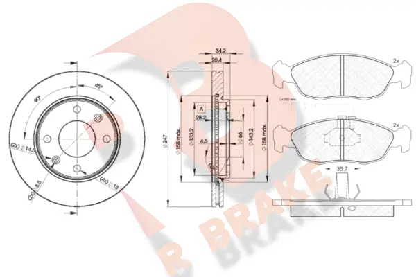 Brake Kit, disc brake (3R09324694)