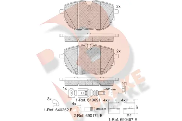 Brake Pad Set, disc brake (RB2399)
